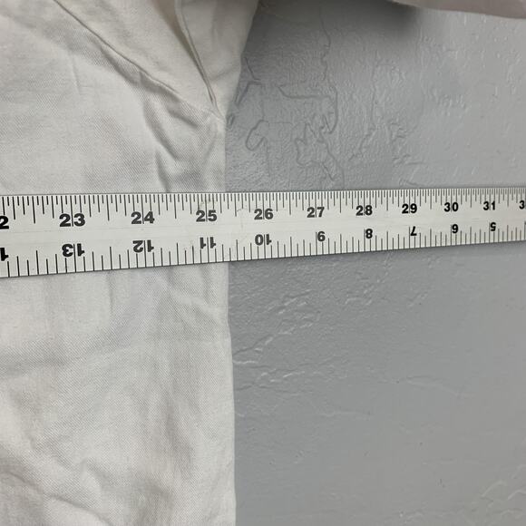 Sundance Shirt Womens Medium White Boho Peasant Lace Crochet Raglan 3/4 Sleeve - Picture 5 of 7